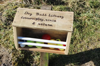 Dog Ball Library at Scrabster Beach in Caithness, north of Scotland